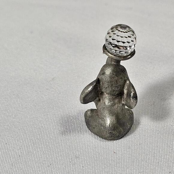 Crystal Ball Balancing Elephant - Spoontique Pewter-1985  - 207 - Picture 3 of 6